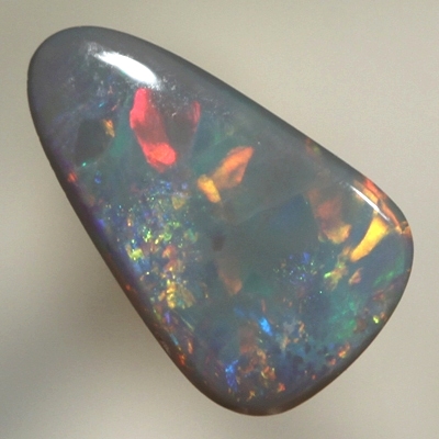 SOLID SEMI BLACK OPAL Bright sparkling red fire